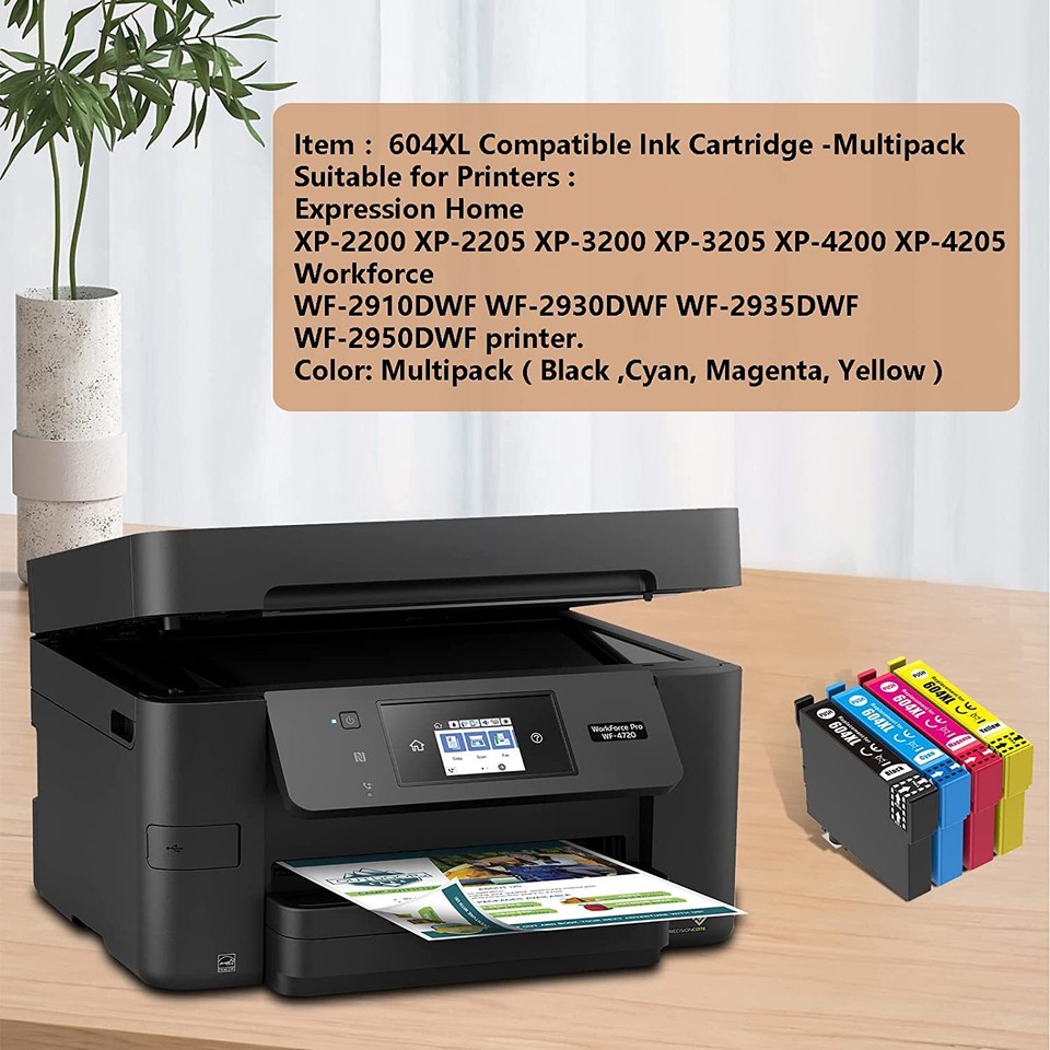 Xp 3200 Ink LOT INK CARTRIDGES FOR EPSON 604XL XP-3200 2200 4200 2205 3205 4205 WF ...
