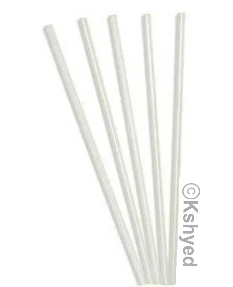 800CT Disposable White Flexible Plastic Drinking Wrapped Straws 7.75 Inches Long - Image 2 of 4