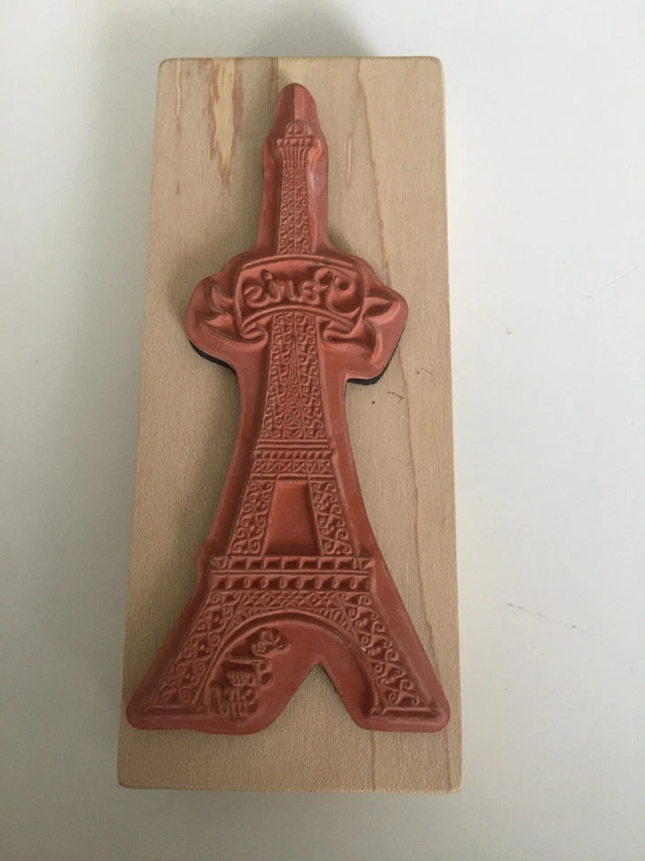 Inkadinkado Rubber Stamp Paris Eiffel Tower France European Travel Card Making - Image 3 of 4