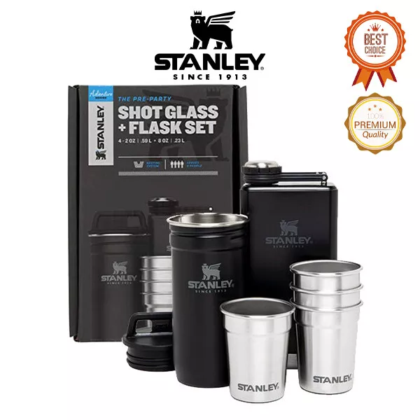 Stanley Adventure Stainless Steel Shot Glass + Flask Set