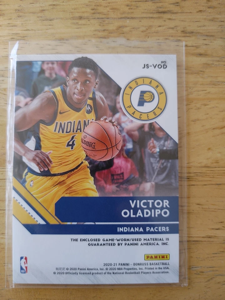 2020-21 Donruss Victor Oladipo Jersey Series JS-VOD - Image 2 of 2