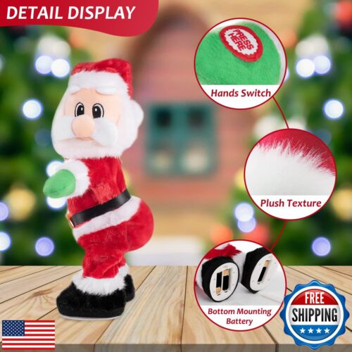 Gfilay Dancing Santa Claus - Dancing Electric Christmas Stuffed Plush Doll Si - Picture 3 of 5