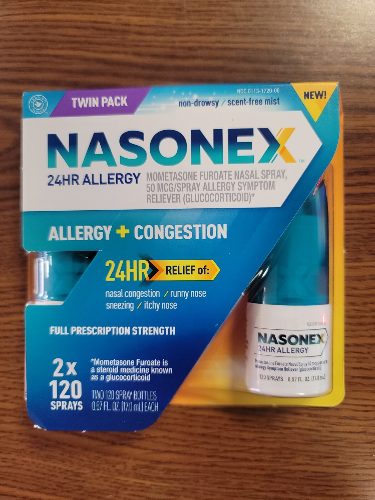 NASONEX 24Hr Allergy Nasal Spray 120, 2 Pack, Exp 72024+ eBay