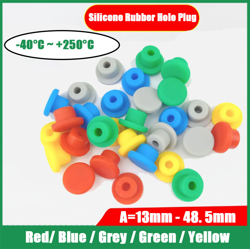 13-48.5mm Round Silicone Rubber Hole Plug Blanking Cap Inserts Stopper Seal Bung