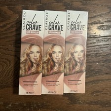 Brand New, 3 Pack, Clairol Color Crave Hair Makeup, Shimmering Copper, 45 ml