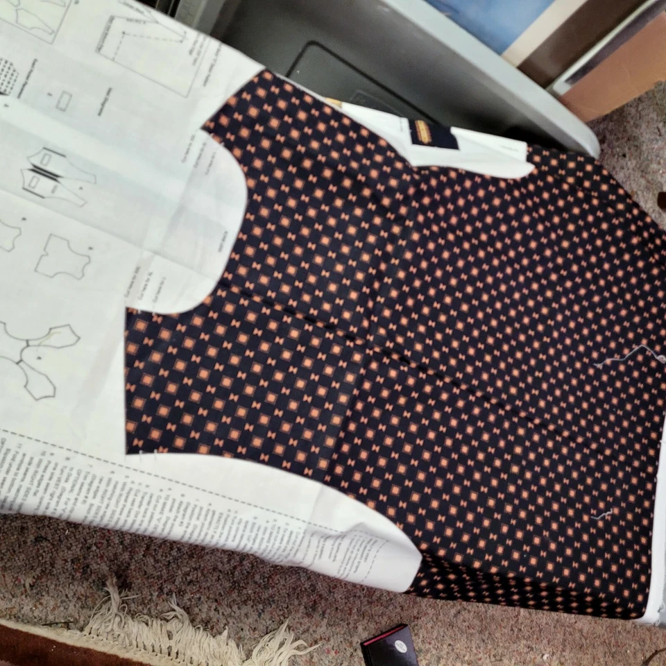 Vintage Printed Cut and Sew Adult Vest Pattern L To XXL Rodeo wear Costume - Image 3 of 4