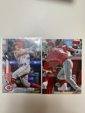 2020 red foil Shogo Akiyama rookie card, Nick Senzel future stars Topps Series 1