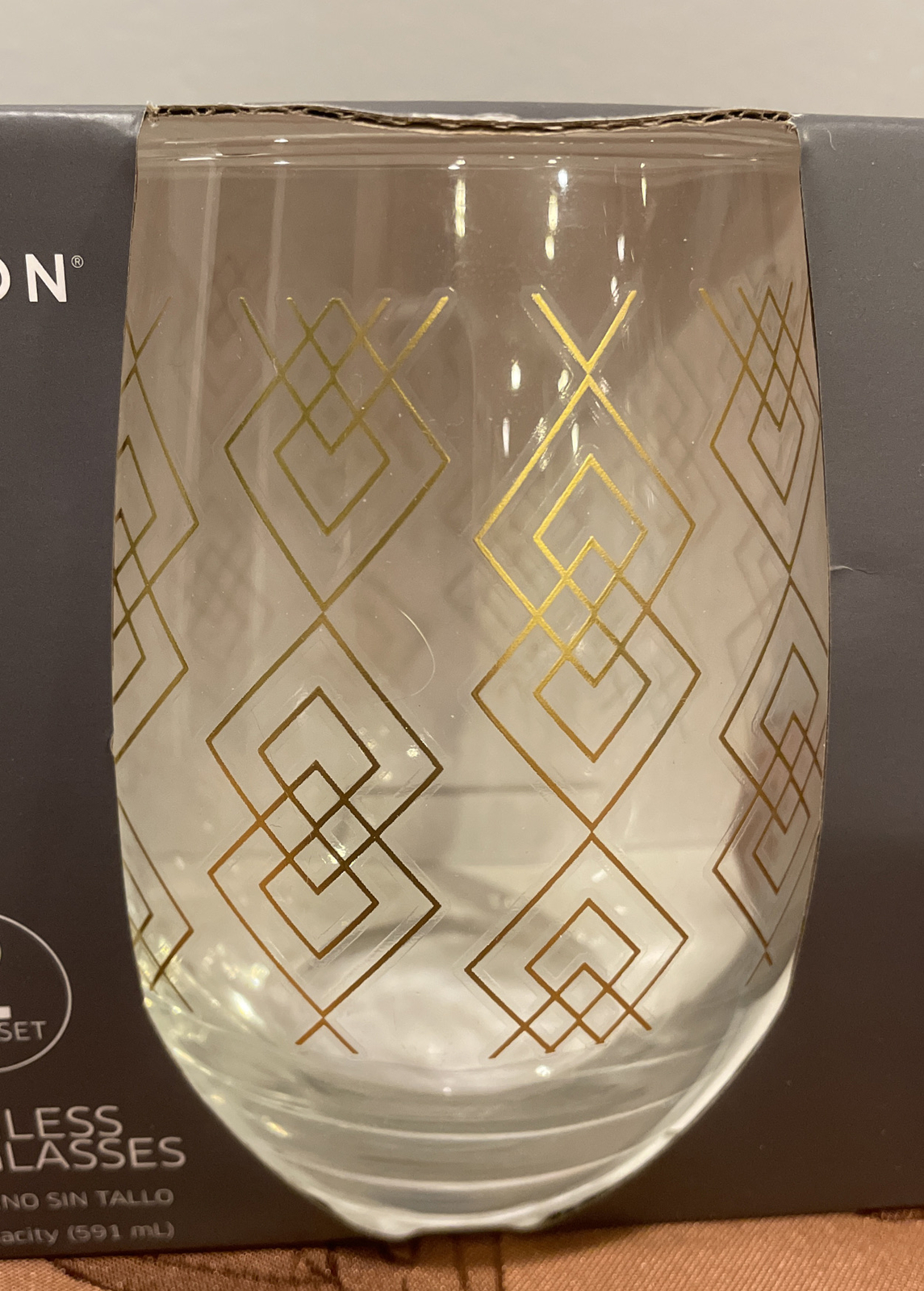 2 Crofton Stemless Wine Glasses Red 19oz for sale online eBay