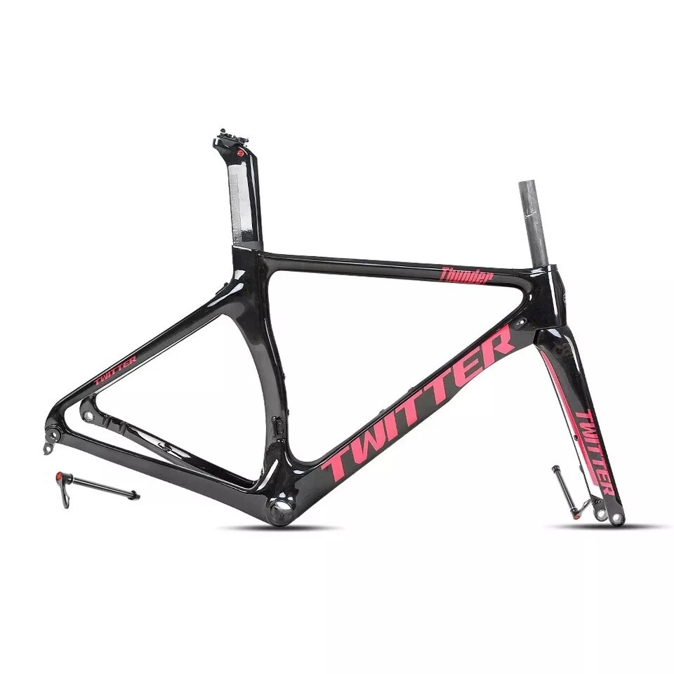 700C Aero Carbon Fiber Road Bike Frame C Brake Carbon Fork Gravel Bike Frameset - Image 4 of 4