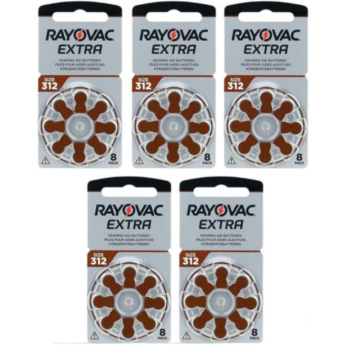 40 312 Rayovac Brown Hearing Aid Batteries PR41 Batteries - Picture 1 of 8