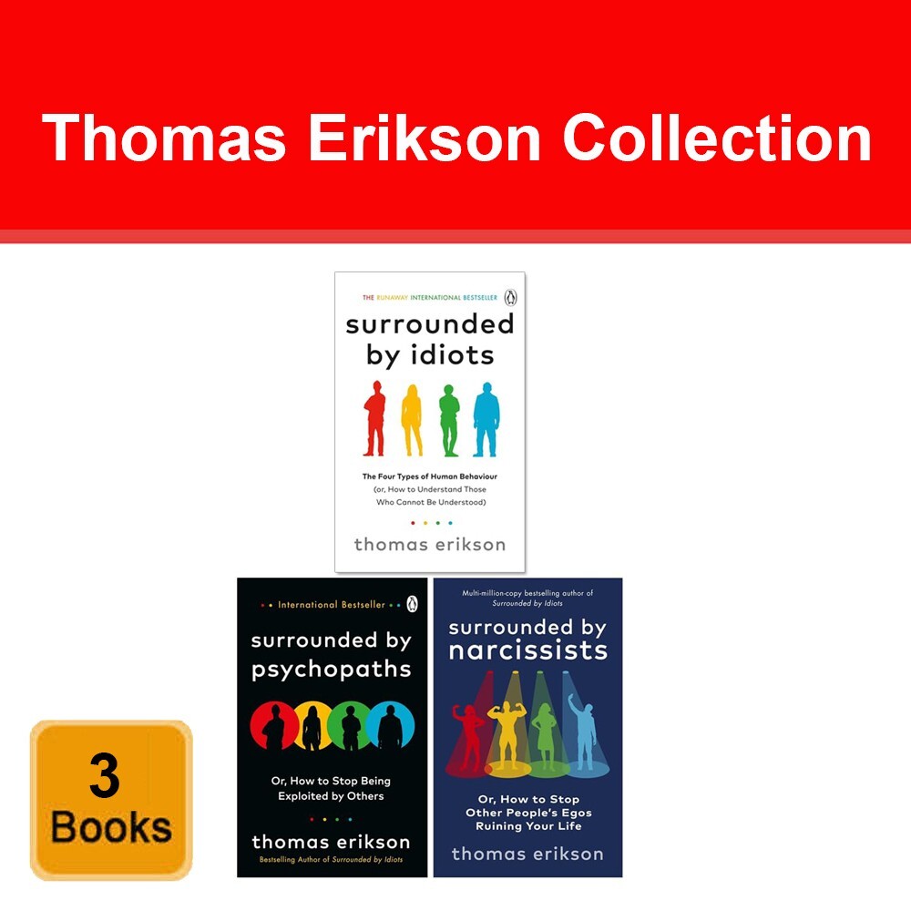 Thomas Erikson Collection 3 Books Set Surrounded by Narcissists, Psychopaths