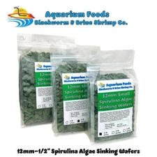 12mm-1/2" Small Spirulina, Algae & Veggie Sinking Wafers, All Tropical Fish