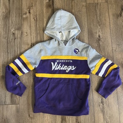 Mitchell And Ness Minnesota Vikings Kids Youth Hoodie Medium 10/12  Sweatshirt
