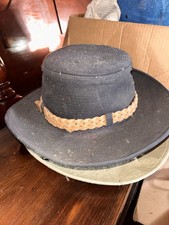Black Wide-Brim Cowboy Hat Men's Western Solid Summer Casual