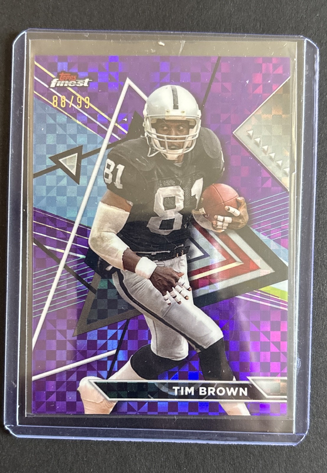 2023 Topps  - Topps Finest Tim Brown #228 Purple Checkerboard Refractor /75