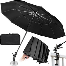 New 60" Folding Magnetic Umbrella,Designed Outdoor Work,600lb Strong Suction