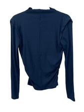 Michael Stars Denise Ribbed Mock Neck Tee Size Small Long Sleeve Nocturnal NEW