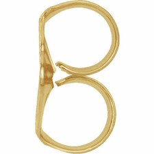 Real 14K Yellow Gold Push-On/Screw-Off Earring Back 3.7 mm Pad