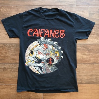 Caifanes Shirt Mens Small Black 2024 Concert Graphic Tee Band Tee Aztec