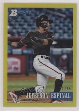 2021 Bowman Heritage Yellow Chrome Refractor 21/75 Jeferson Espinal #192 1n5