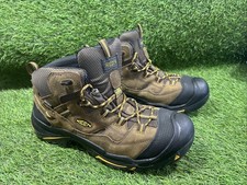 KEEN Men Size 13EE Braddock Mid Waterproof Hard Toe Brown Hiking Work Boots EUC