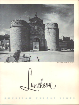 1960 AMERICAN EXPORT LINES vintage cruise ship lunch menu #3 - S.S. INDEPENDENCE