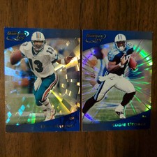2 Dan Marino #149 & Eddie George #281 2000 Donruss Leaf QUANTUM PRISM NFL Cards