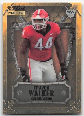 Travon Walker 2022 Wild Card Matte Weekend Warrior Gold/Gold/Orange #/100