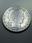 1903 O Barber Quarter  New Orleans U.S. Mint 90% Silver Coin Barber Liberty Head