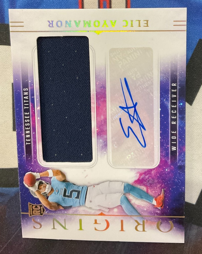 2025 Panini Origins Football #RJJ-EAR Elic Ayomanor RPA Auto Patch Rookie RC