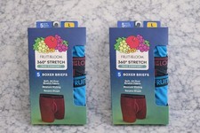 Fruit Of The Loom Boy's 5 Pack Boxer Briefs Underwear Size L 12-14 Bundle Of 2