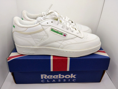 NEW Vintage 2002 Y2K Men's 8.5 Reebok Classic Club C Wide 2E White Green 6 21195