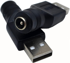 USB to DC Power Adapter, 2PCS USB 2.0 Male to DC 5.5Mm X 2.1Mm Female 5V Connect