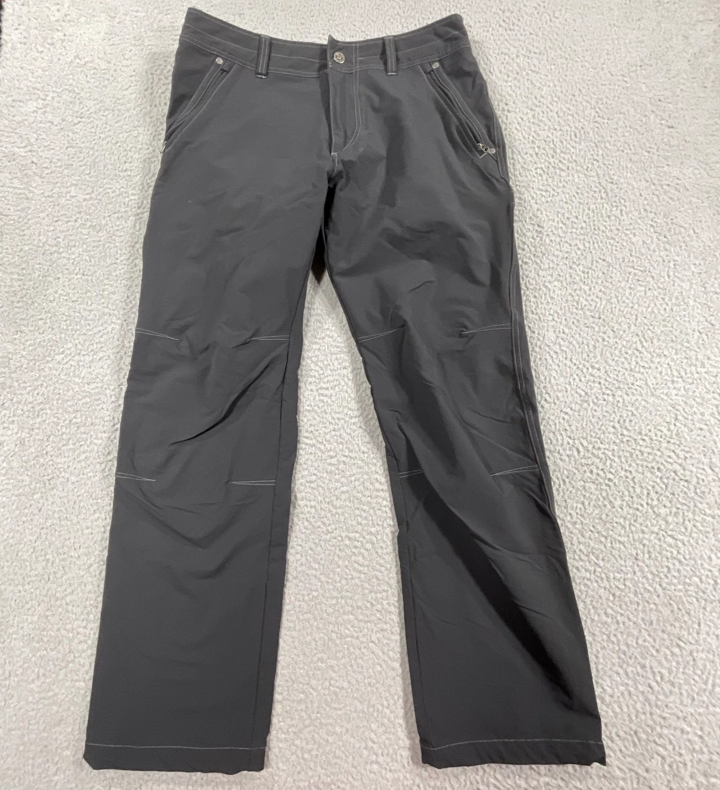 Kuhl Pants Mens 34x32 Black DESTROYR Cargo Stretch Water Resistant Travel Hiking