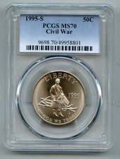 1995 S Civil War Battlefields Commemorative Half Dollar PCGS MS 70
