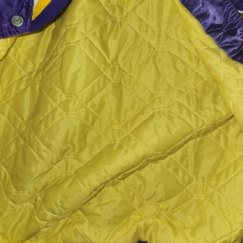 Vintage 80s Minnesota Vikings Starter Jacket Satin Shell Purple Sz XL - Picture 5 of 14