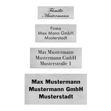 Edelstahl Briefkastenschild Namensschild Tür...