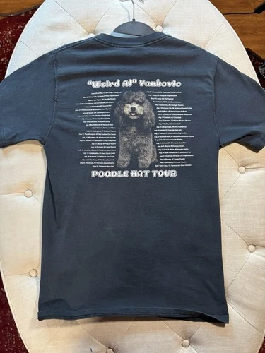 Fruit of the Loom Lofteez Weird Al Poodle Hat Tour Double-Sided Tee Gray S image 4