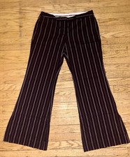 THE LIMITED - Drew Fit Trouser Pants - Black Pinstripe Women s Size 10