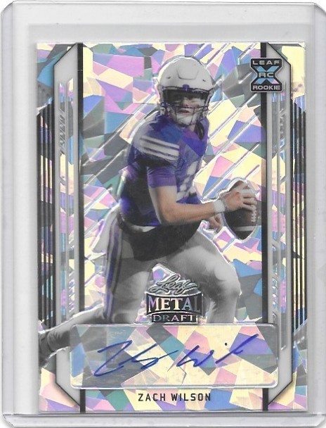 Zach Wilson Leaf Metal Draft Autographs #BAZW1 Silver Crystal