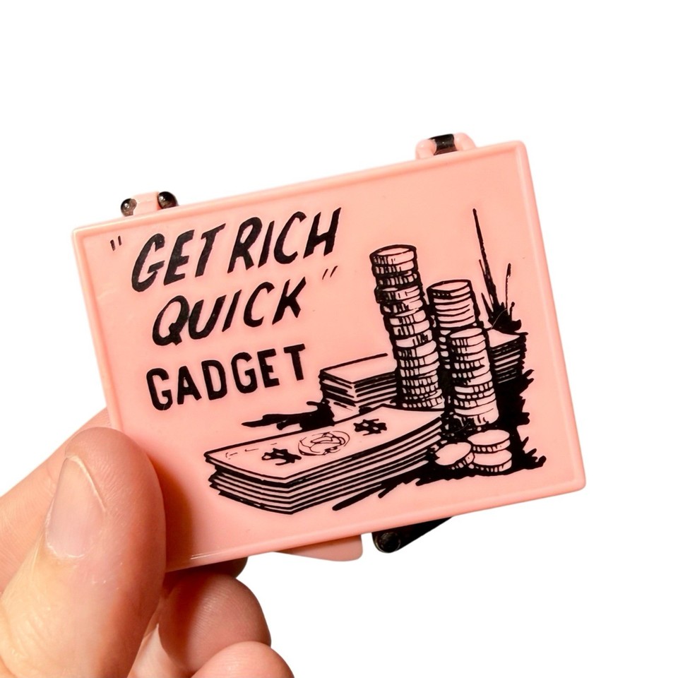 Vintage MCM Gag Gift Novelty, GET RICH QUICK GADGET, Dark Humor