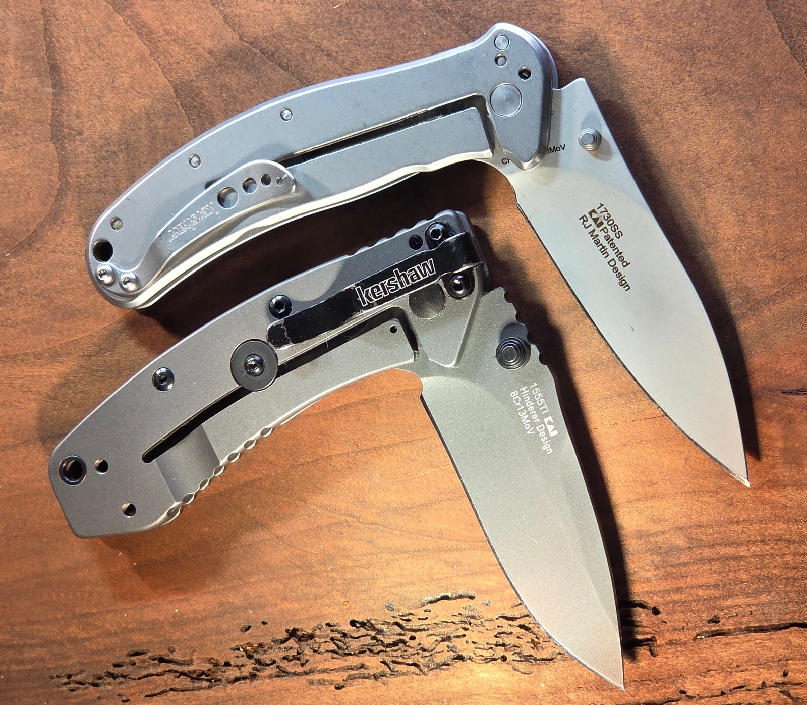 Two Kershaw metal scale pocket knives - Cryo and Zing SS, plus a bonus tool