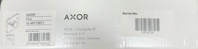 AXOR 45772671 ONE Single Handle 2 Function Diverter Valve Trim, Matte Black*NEW*