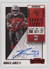 2018 Panini Contenders Rookie Ticket RPS Ronald Jones II #114 Auto 1l2