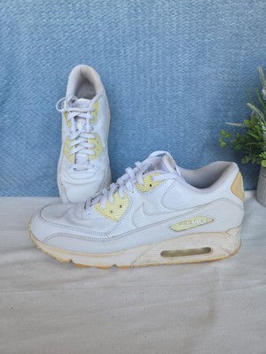 Nike Air Max 90 White Leather Mens Size 13 302519-113 Running Shoes Sneakers