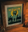 Vintage Black Cat Art Print ME-OW Song Sheet Music Halloween Decor Cat Collector