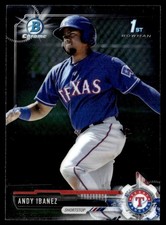 2017 Bowman Chrome Prospects Andy Ibanez Texas Rangers #BCP36