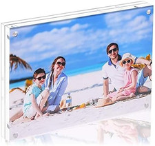 Acrylic Picture Frame 5x7 Clear Double Sided Magnetic Desktop Display