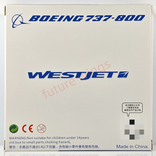 1:400 C Model WestJet Airlines B737-800 C-GWSZ Aircraft Model+Free Tractor - Picture 4 of 15