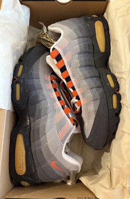 NIKE AIR MAX 95 BLACK SAFETY ORANGE Sz 9 VINTAGE 1997 OG Original Collectors